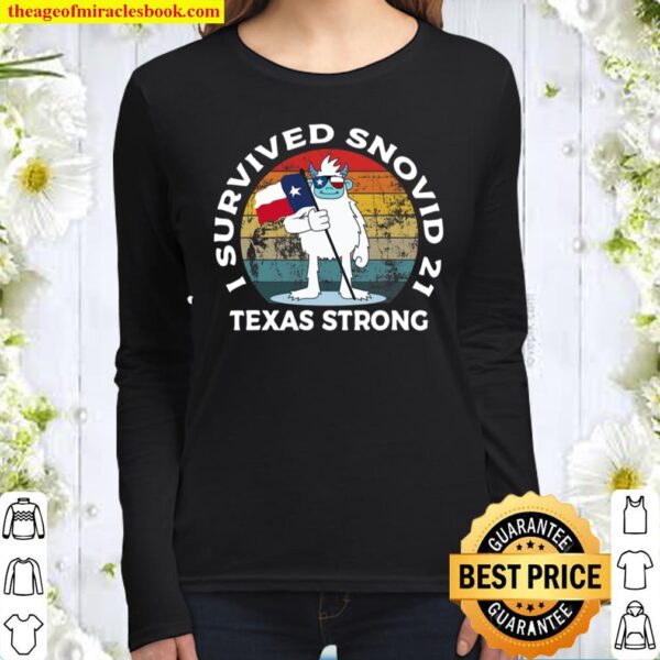 I Survived Snowvid 2021 – Texas Storm- Support For Texas Women Long Sleeved