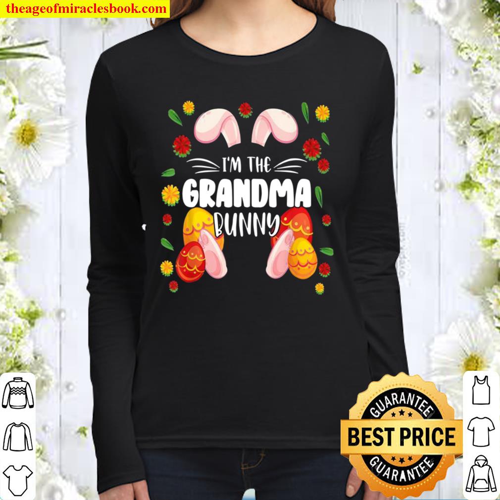 I’m The Grandma Bunny Matching Family 2021 Bunny Gang Crew Women Long Sleeved
