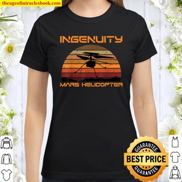 Ingenuity Mars Helicopter 2021 Mars Mission Retro Vintage Classic Women T-Shirt