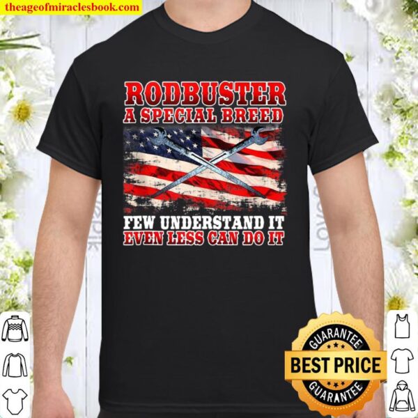 Ironworker Rodbuster Patriot American Flag Metal Worker Shirt