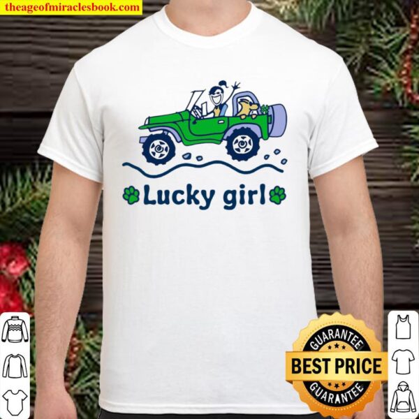 Jeep Car Lucky Girl St Patricks Day Shirt