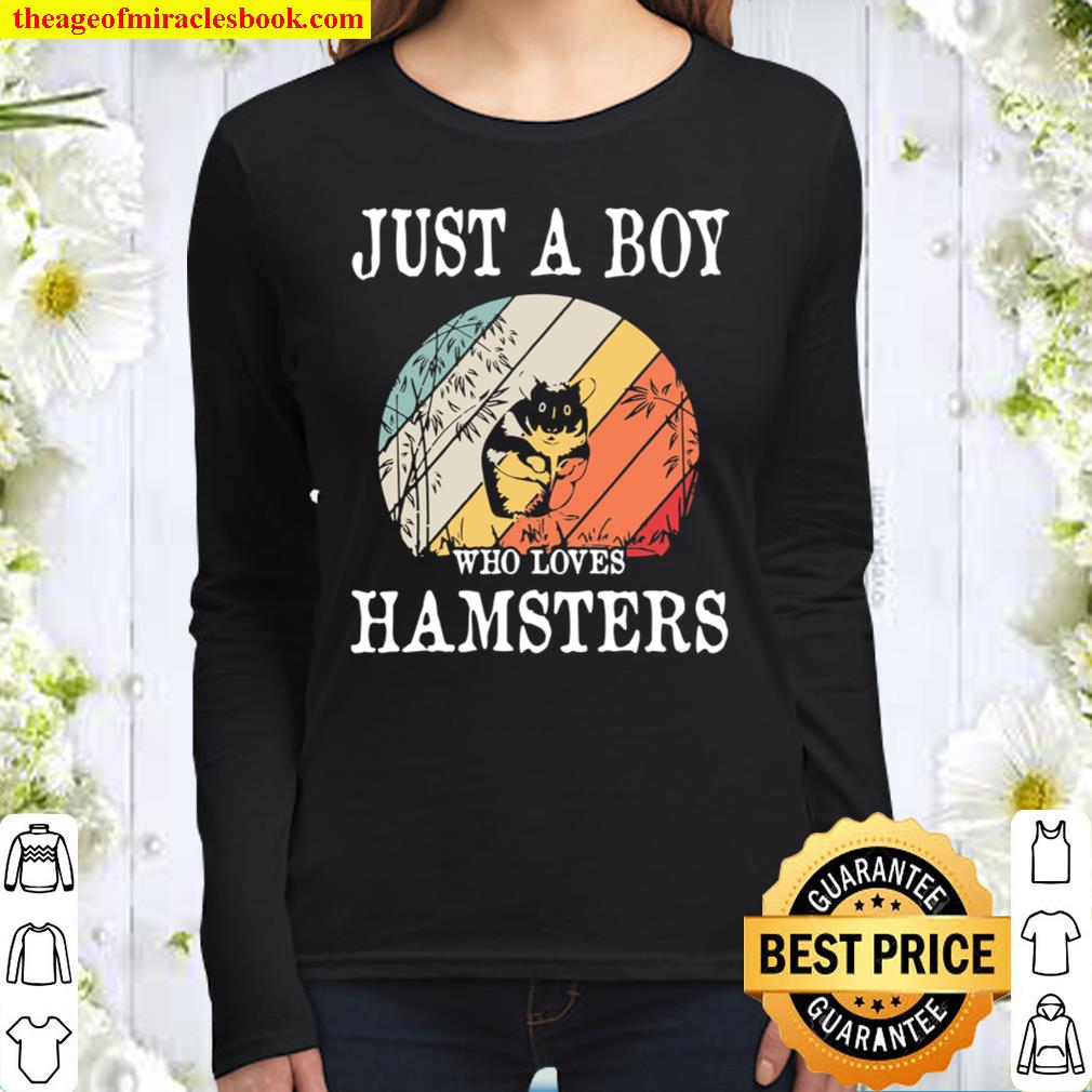 Just A Boy Who Loves Hamsters Women Long Sleeved