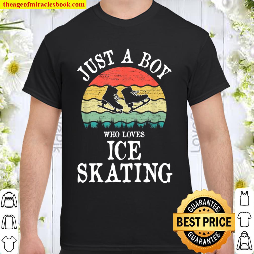 Just A Boy Who Loves Ice Skating hot Shirt, Hoodie, Long Sleeved, SweatShirt