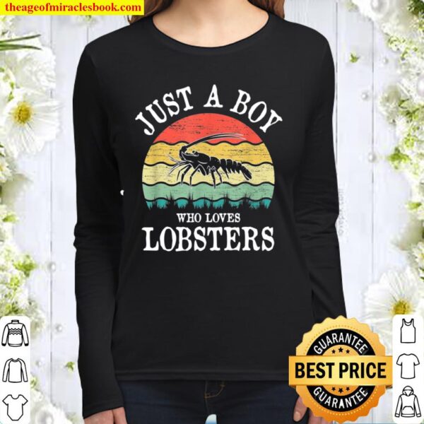 Just A Boy Who Loves Lobsters Women Long Sleeved