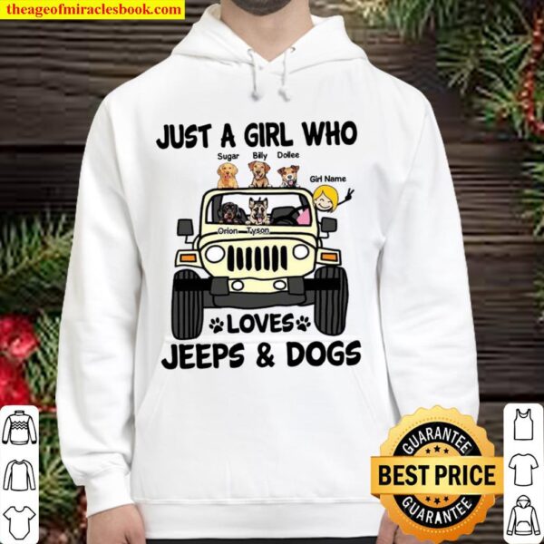 Just A Girl Who Loves Jeeps Dogs Hoodie