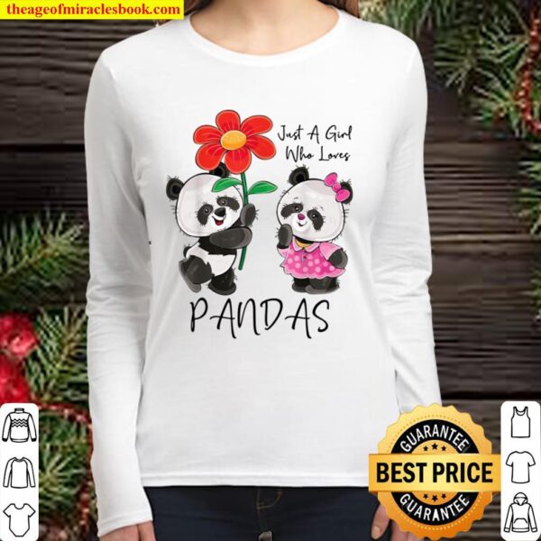 Just A Girl Who Loves Pandas Panda Women Long Sleeved