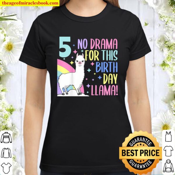Kids 5th Birthday Shirt For Girl, 5 Year Old Bday Flowers Tee Kids 5th Birthday Shirt For Girl, 5 Year Old Bday Flowers Tee