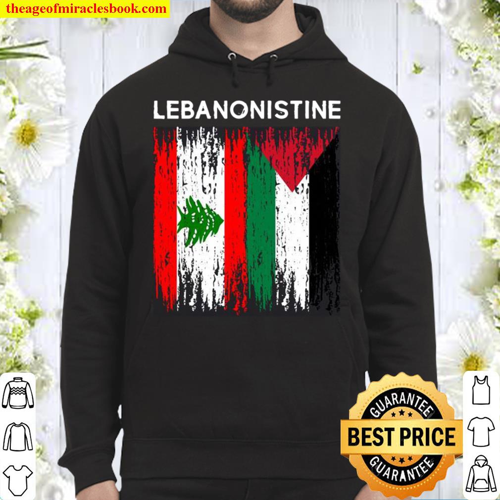 Lebanese and Palestinian flag Lebanon and palestine unity Hoodie