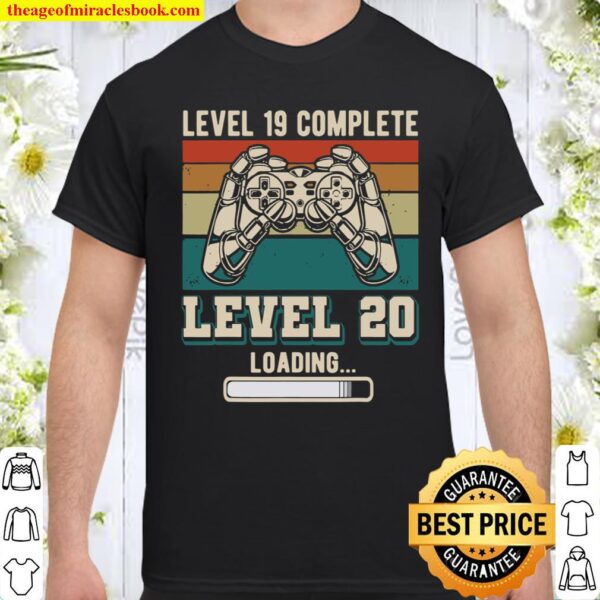 Level 20 Loading 20. Geburtstag Retro Gaming Herren Shirt