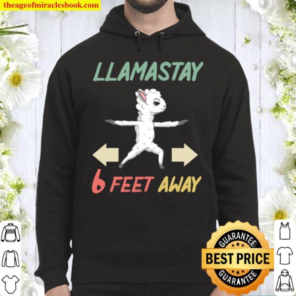 Llamastay 6 Feet Away Tee Vintage Llama Lover Gift Hoodie