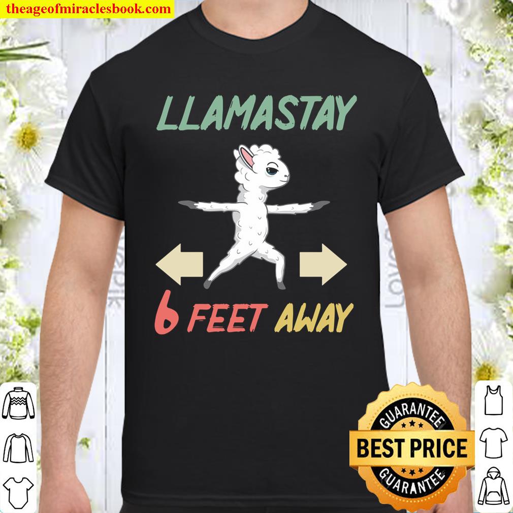 Llamastay 6 Feet Away Tee Vintage Llama Lover Gift shirt, hoodie, tank top, sweater