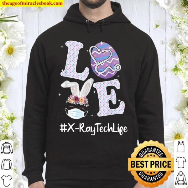 Love XRay Tech Life Stethoscope Eggs Bunny Hoodie