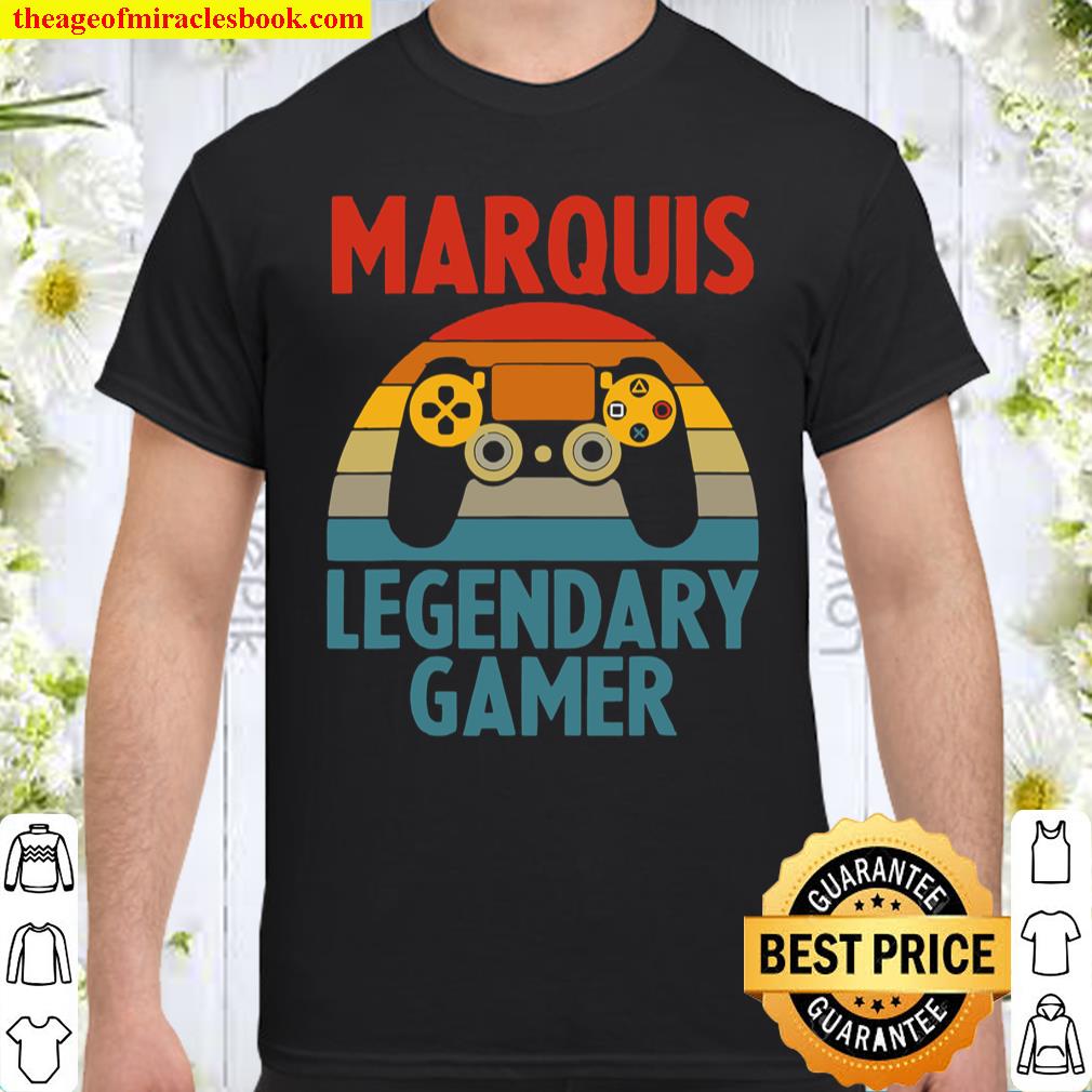 MARQUIS Name Personalized Gaming Geek Birthday Shirt
