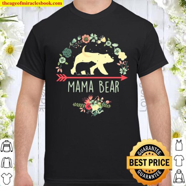 Mama Bear With Cub Shirt Floral Mother’s Day Shirt