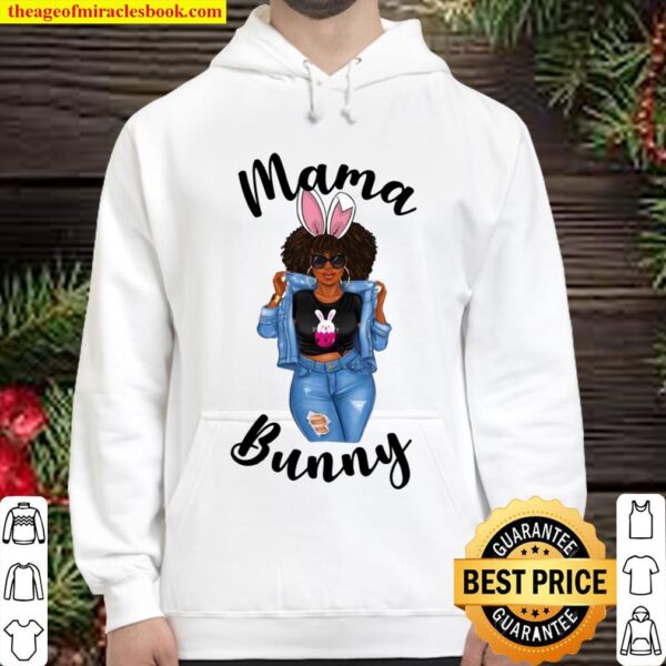 Mama Bunny Mothers Easter Sexy African American Mom Mother Hoodie