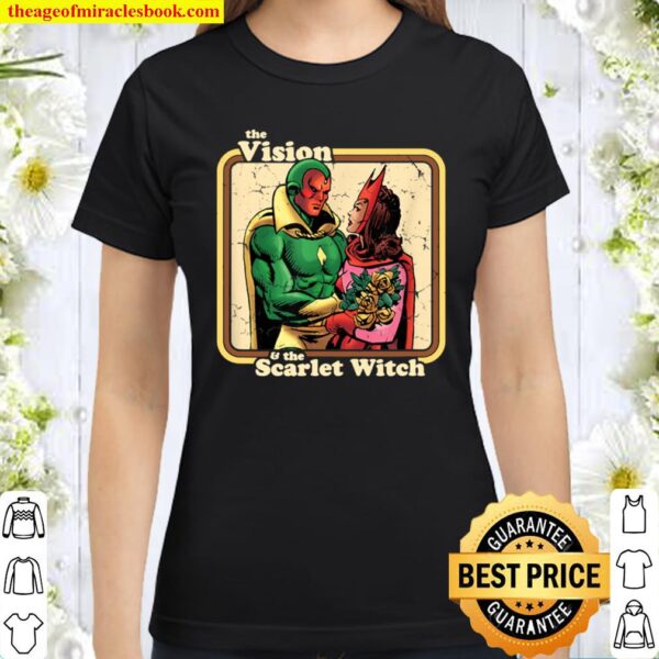 Marvel The Vision and The Scarlet Witch Retro Comic Classic Women T-Shirt