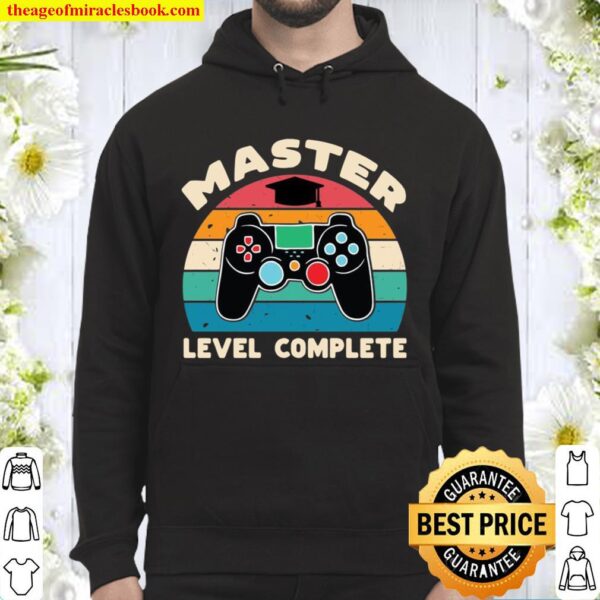 Master Level Complete College Graduation For Him Gamer Hoodie