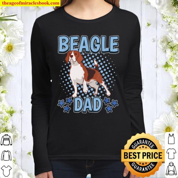 Mens Beagle Dad Daddy Father’s Day Beagle Women Long Sleeved
