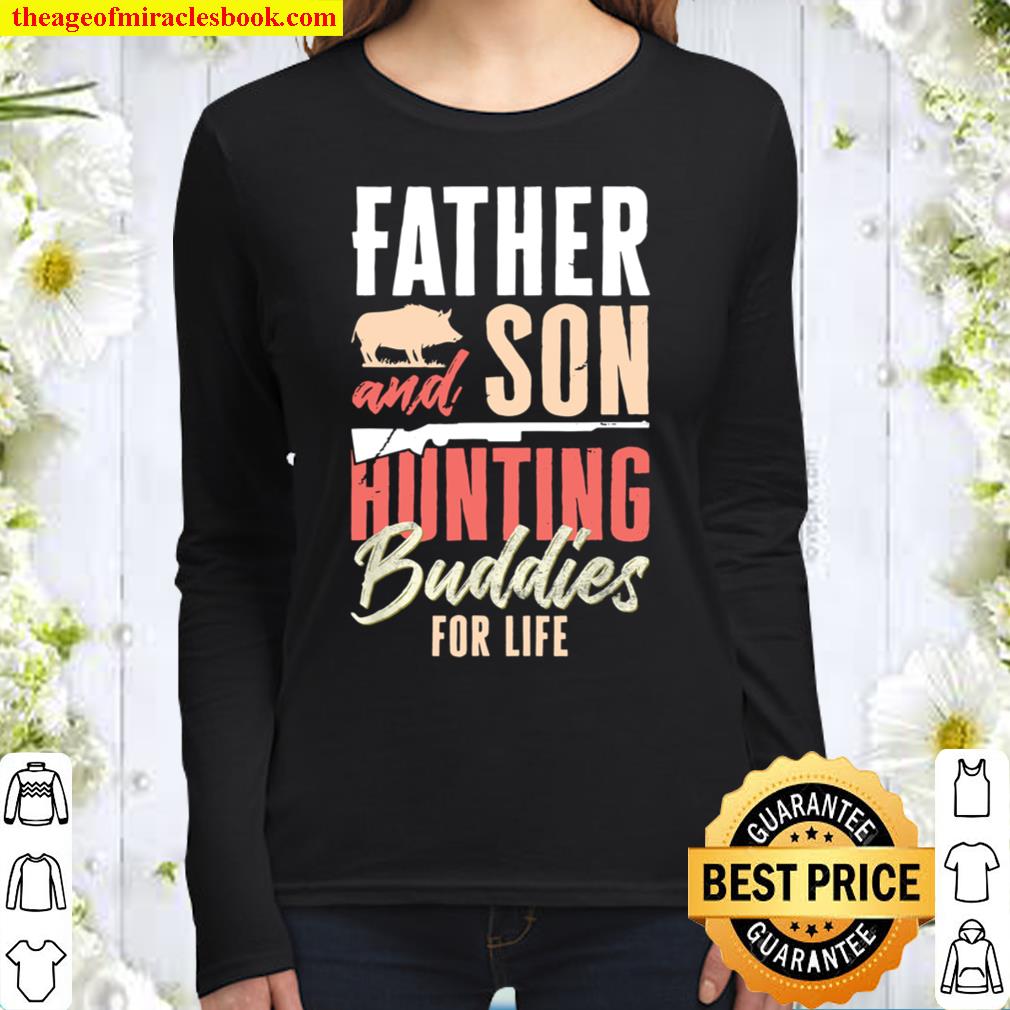 Mens Dad Hunter Father Hunting Buddies Women Long Sleeved