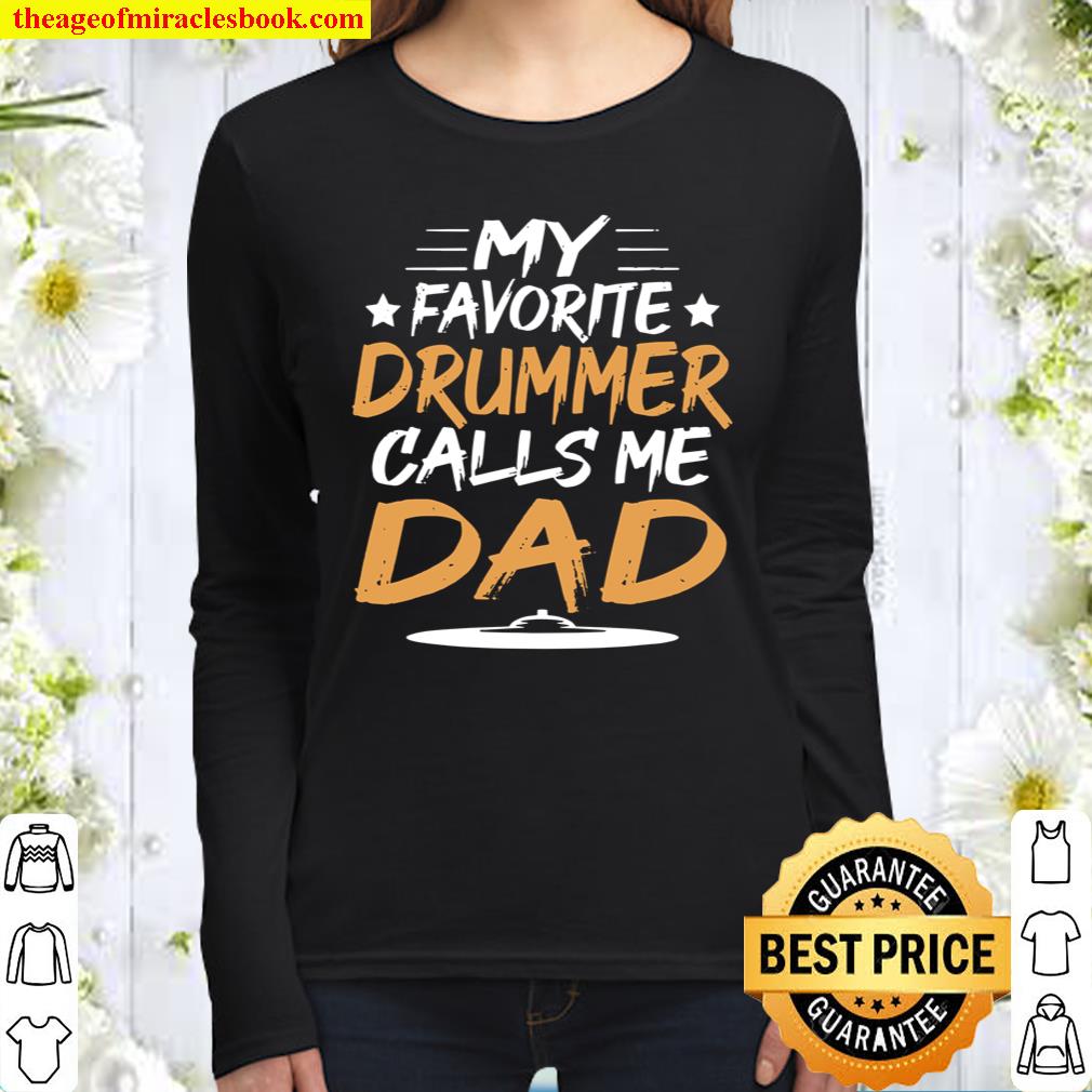 Mens Drummer Dad, Drummer Women Long Sleeved