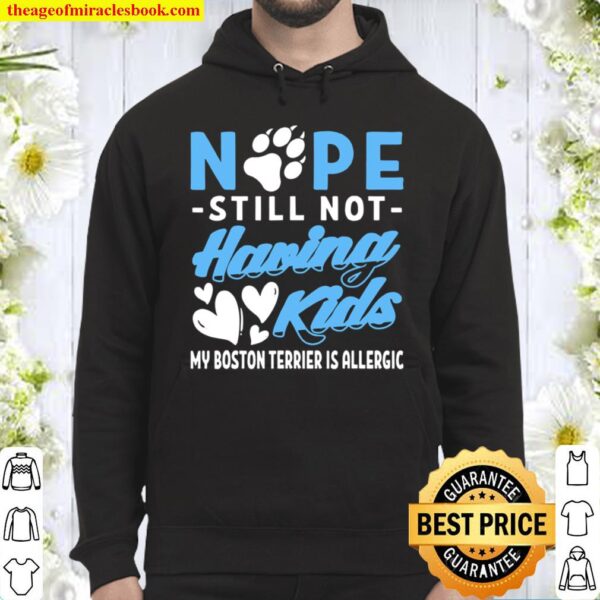 Mens I No I Boston Terrier Allergic I Couples Outfit Hoodie