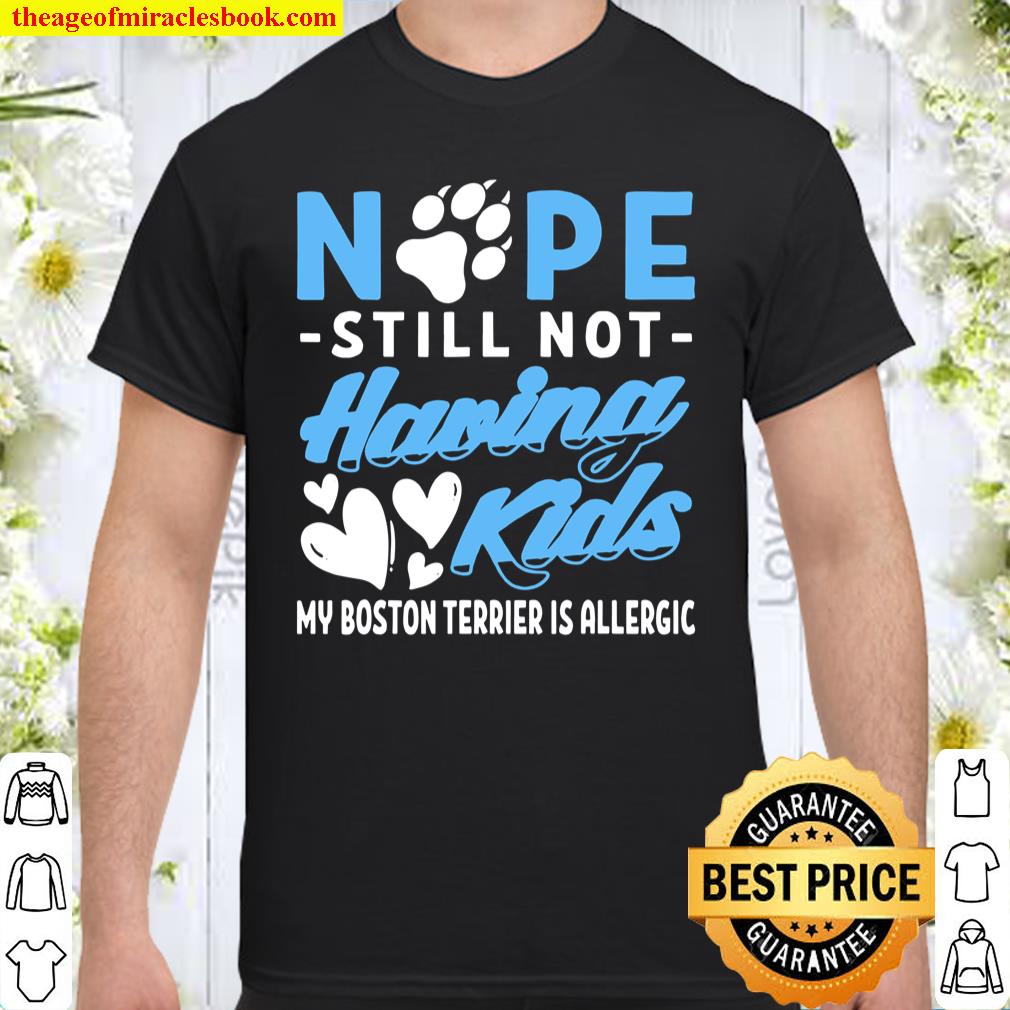Mens I No I Boston Terrier Allergic I Couples Outfit Shirt