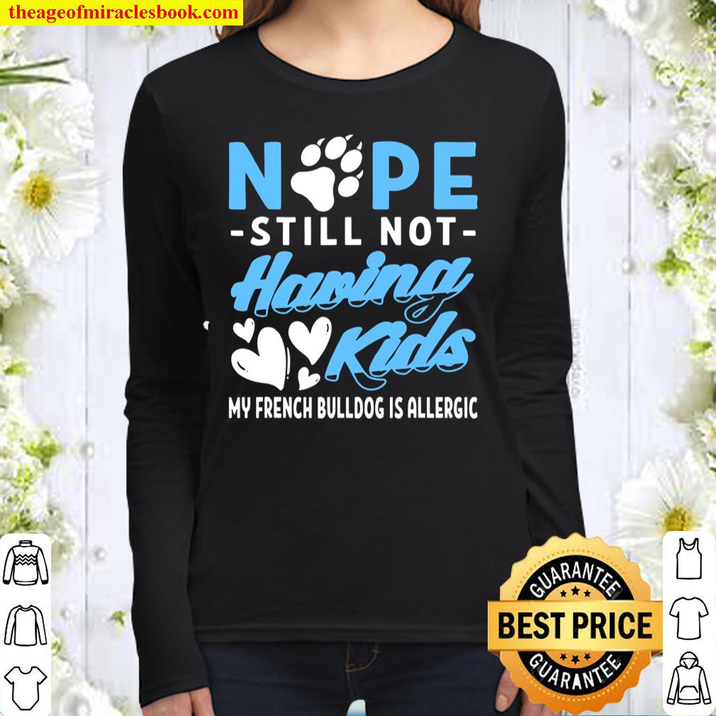 Mens I No I French Bulldog Allergic I Couples Outfit Women Long Sleeved