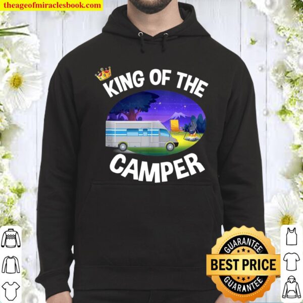 Mens King of the Camper Camping RV Caravan Motorhome Hoodie