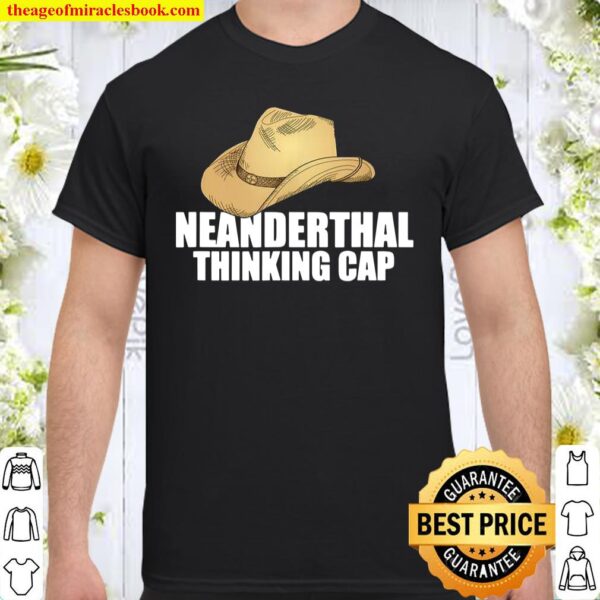 Mens Neanderthal Thinking Cap Texas Neanderthal Cowboy Shirt