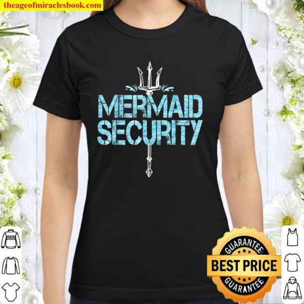 Merman Mermaid Security Shirt Cool Swimming Classic Women T-Shirt