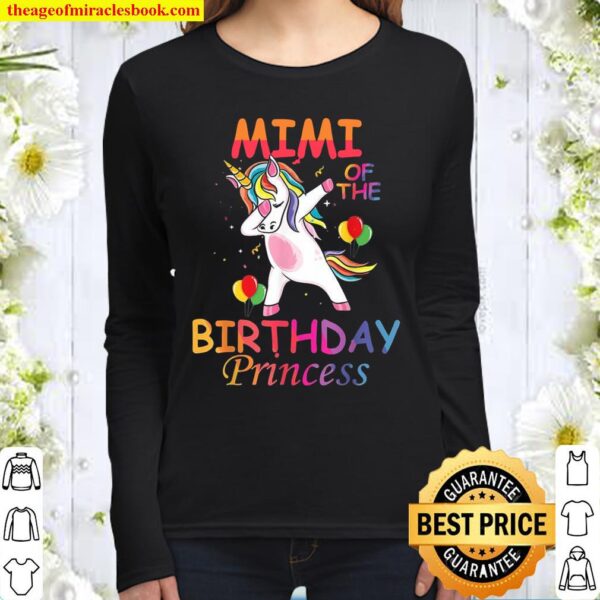 Mimi Of The Birthday Princess Unicorn Girl Women Long Sleeved