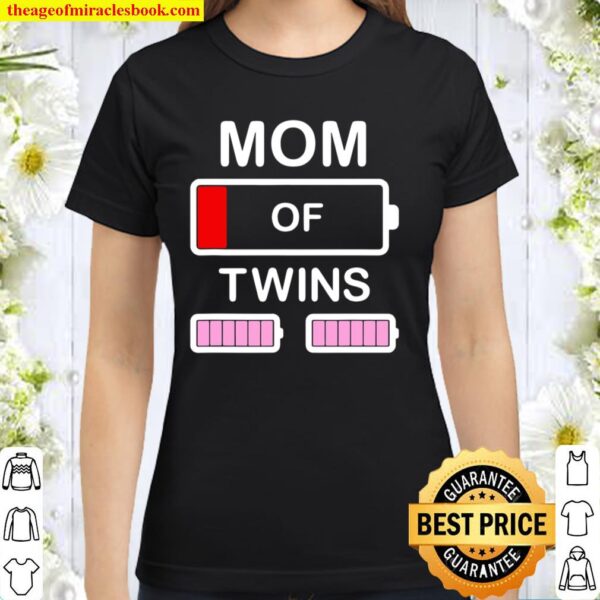 Mom Of Twin Girls Cute Mothers Day Classic Women T-Shirt
