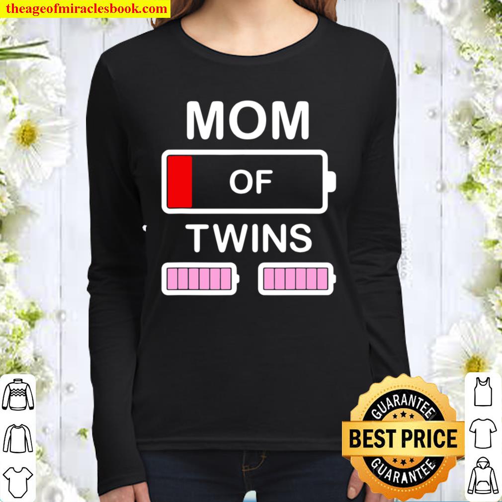 Mom Of Twin Girls Cute Mothers Day Women Long Sleeved