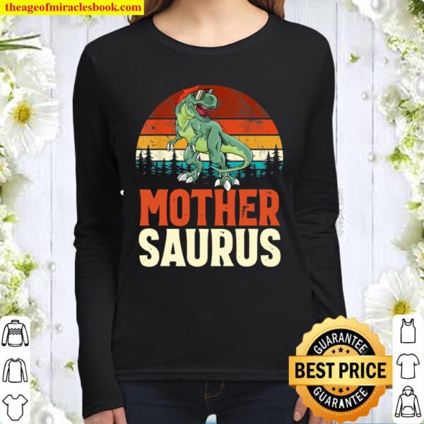 Mothersaurus T Rex Dinosaur Mother Saurus Family Matching Women Long Sleeved