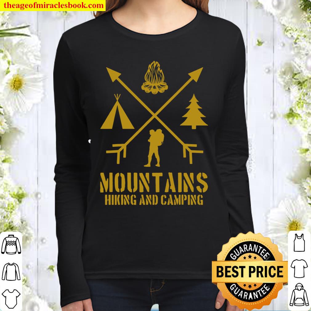 Mountains Hiking And Camping Outdoors Wilderness Lifestyle Women Long Sleeved