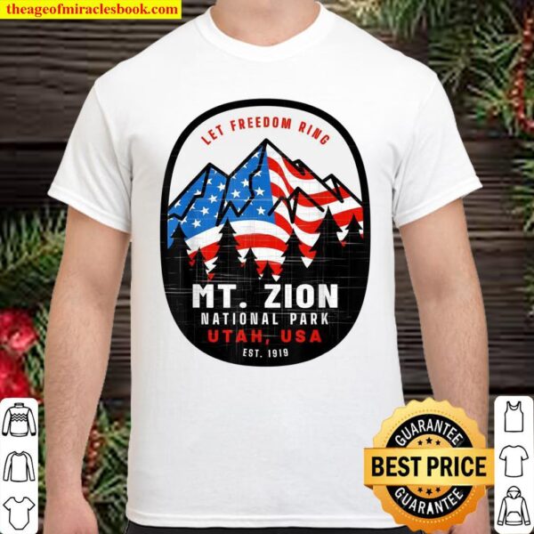 Mt. Zion National Park Patriotic 4th of July Vacation Retro Shirt