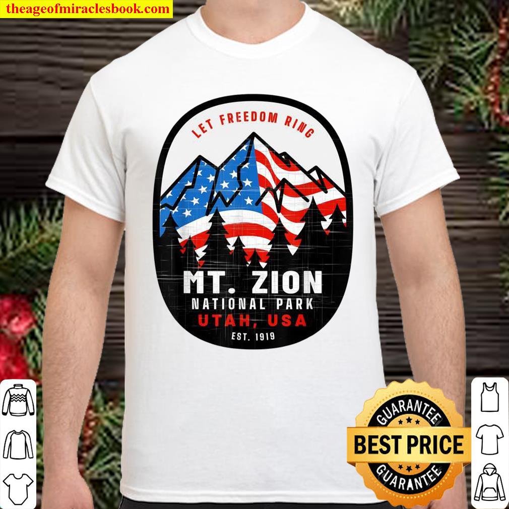 Mt. Zion National Park Patriotic 4th of July Vacation Retro Shirt, hoodie, tank top, sweater