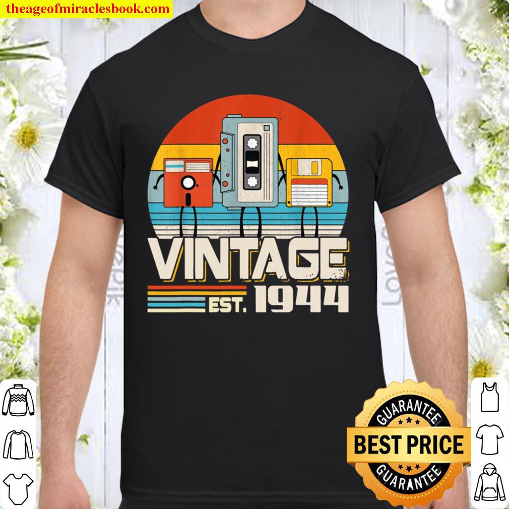 Music Tech Retro Vintage 77th Birthday 77 Years Old Shirt