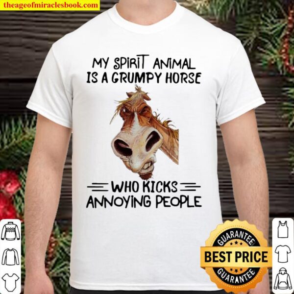 My Spirit Animal Is A Grumpy Horse Who Kicks Annoying People Shirt