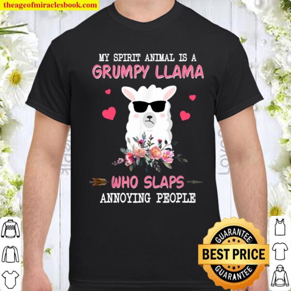 My Spirit Animal Is A Grumpy Llama Shirt