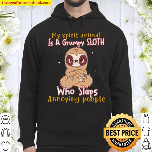 My Spirit Animal Is A Grumpy Sloth Who Slap Annoying People Hoodie