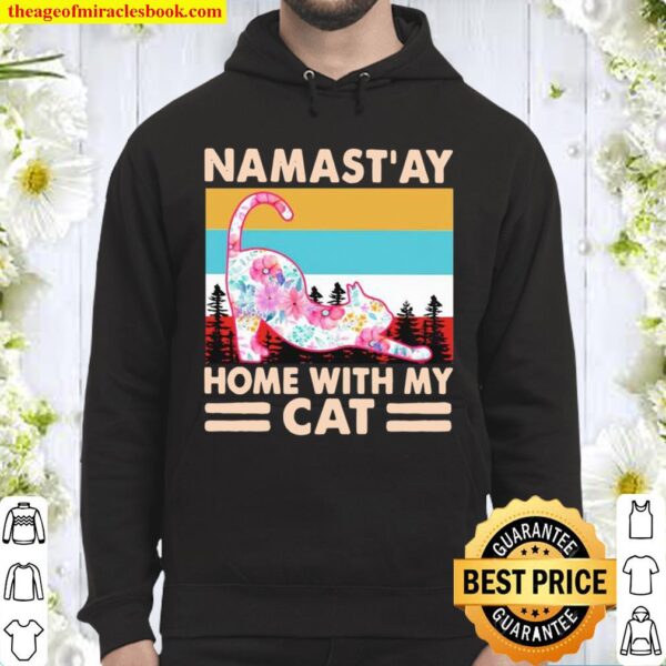 Namast’ay Home With My Cat Vintage Hoodie