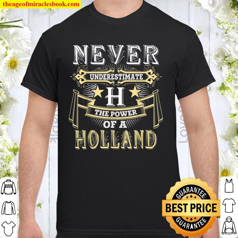 Never Underestimate Power Of HOLLAND Name limited Shirt, Hoodie, Long Sleeved, SweatShirt