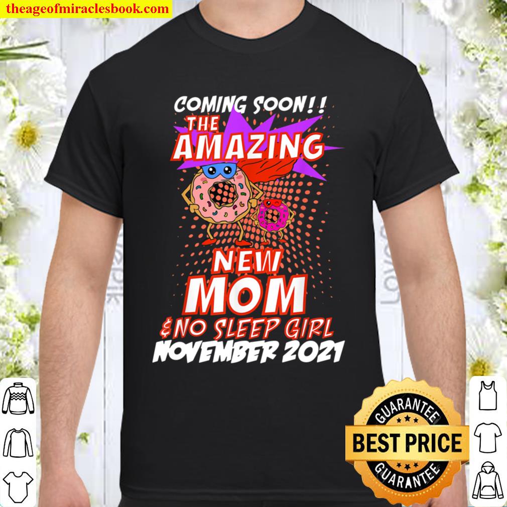 New Mom November 2021 Donut Pregnancy Baby Gender Reveal Shirt