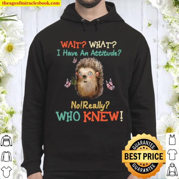 Official Wait What I Have An Hedgehog Attitude No Really Who Knew Hoodie