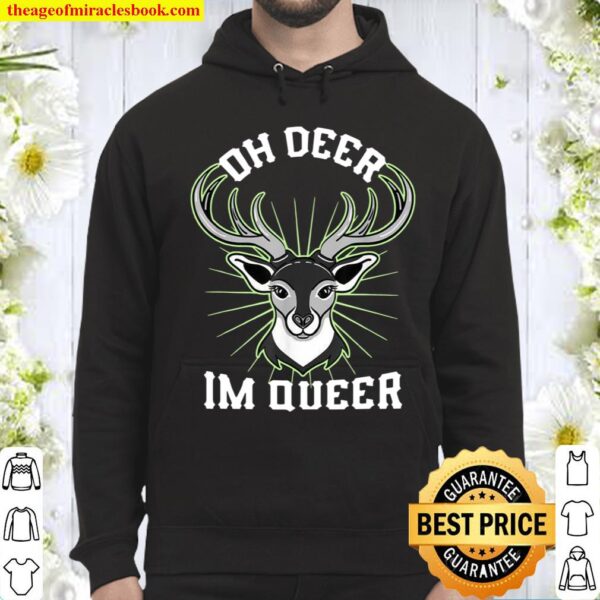 Oh Deer Im Queer Agender Pride Hoodie