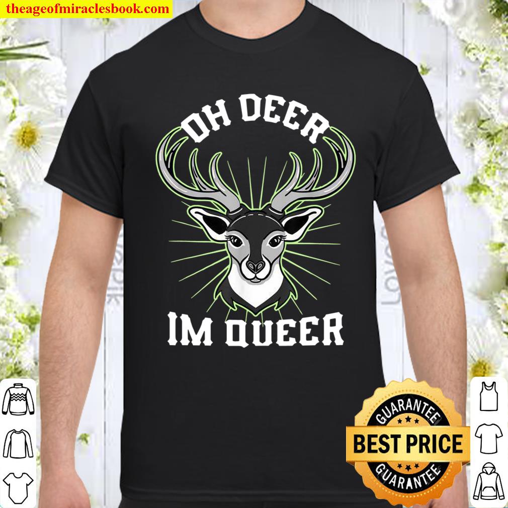 Oh Deer Im Queer Agender Pride Shirt, hoodie, tank top, sweater