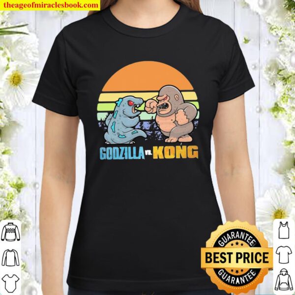 One Will Fall Godzilla And Kong Thank You For The Memories 2021 Vintag Classic Women T-Shirt