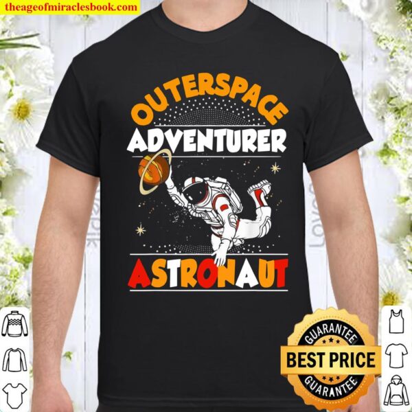 Outer Space Adventurer Astronaut Saturn Spaceship Rocket Shirt
