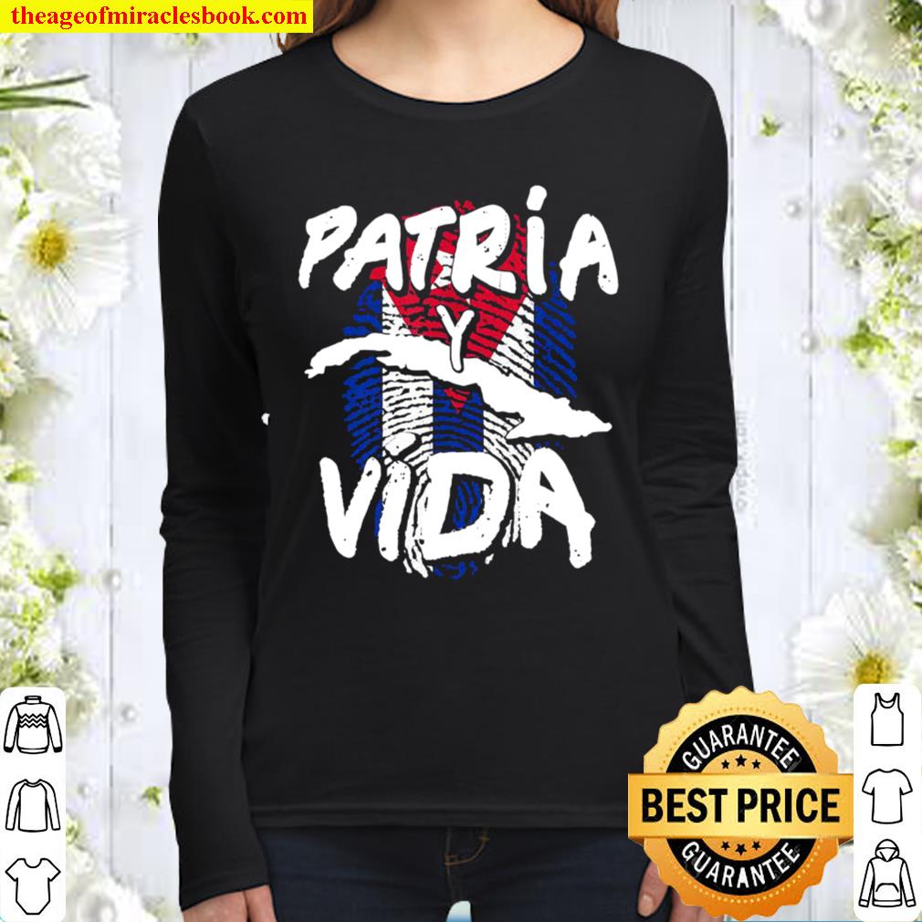 Patria Y Vida Cuba Cuban Freedom Movement Se Acabo Women Long Sleeved
